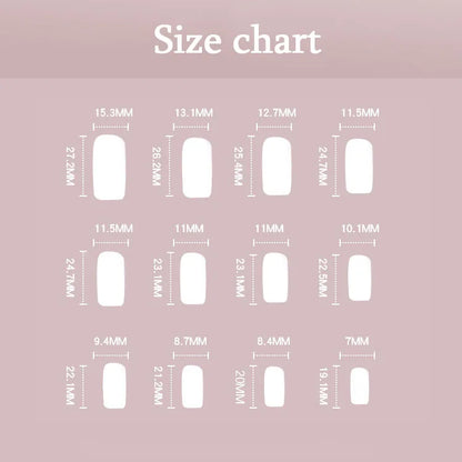 Simple White French Wearable Long Square Fake Nails Full Cover Detachable Finished False Nails Press on Nail with Glue Wholesale.