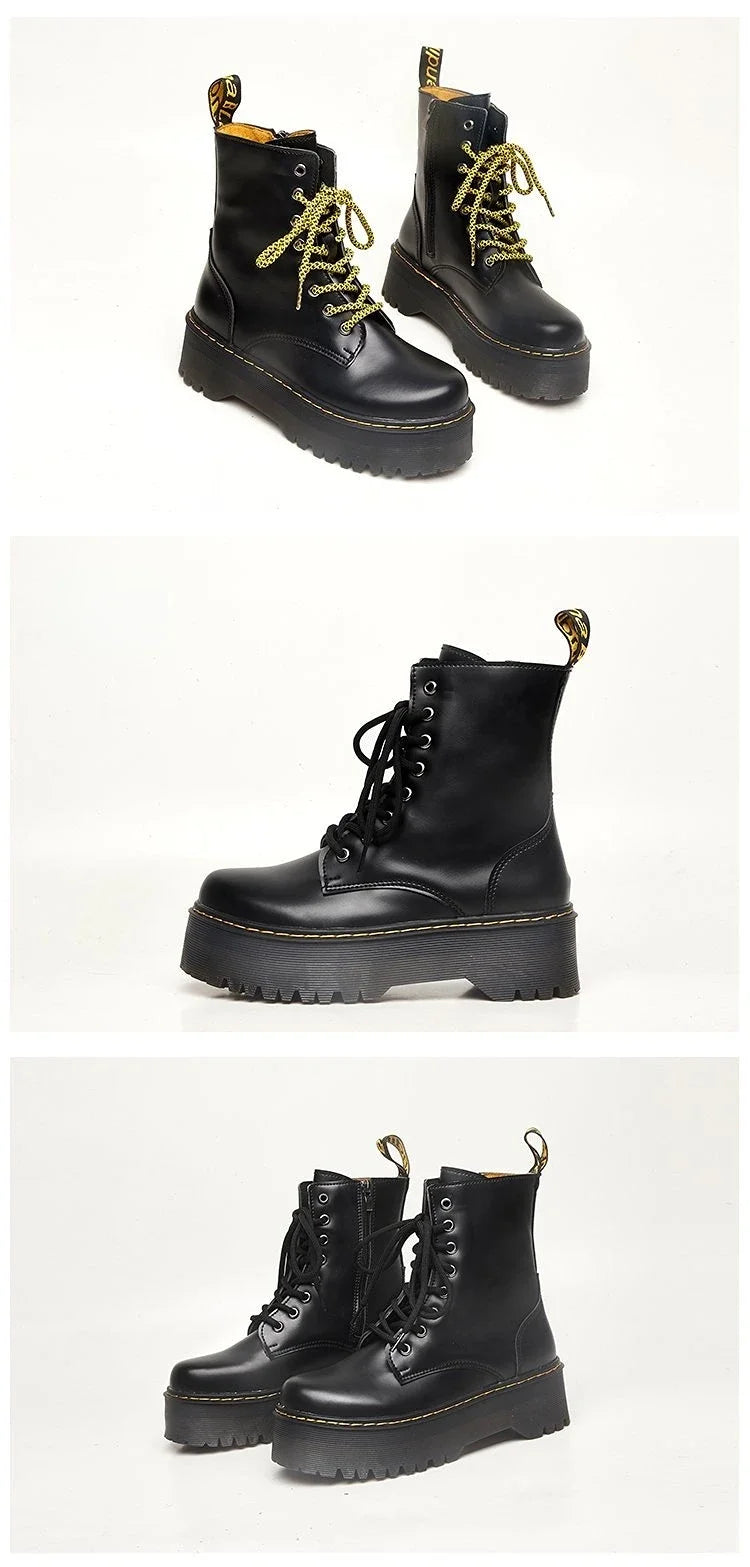 Autumn Winter Fashion Round Toe Lace-up Shoes Womens Boots Zip Ankle Boots For Women High Heels Basics Casual