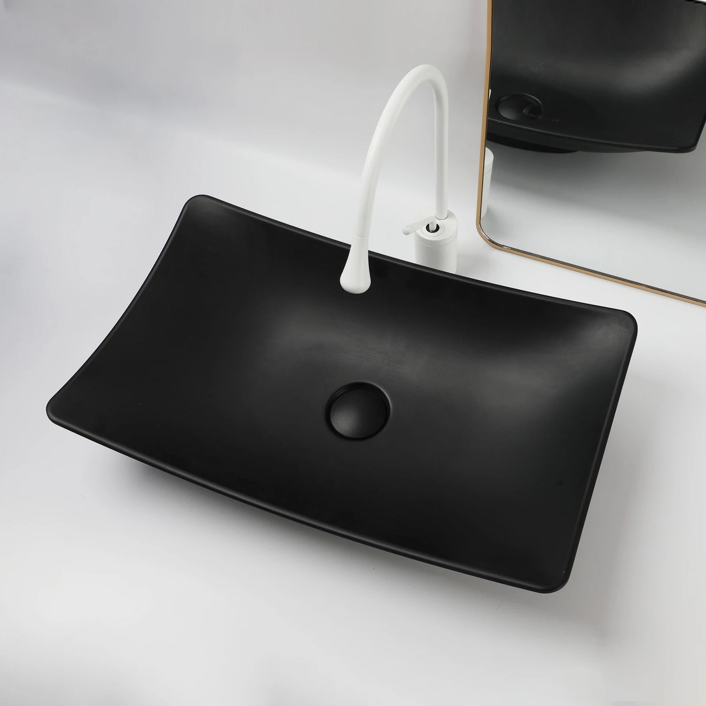 KEMAIDI Waschbecken-Set für Badezimmer, blaues Waschbecken, Deckmontage, Waschtisch-Waschbecken mit einem Griff, Aufsatzwaschbecken-Wasserhahn-Kombination