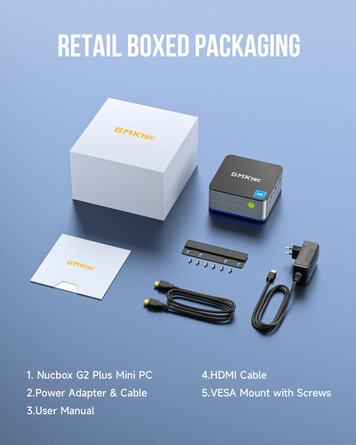 GMKtec G2 Mini PC Windows 11 Pro Intel 12th Gen Alder Lake N100 Mini PC DDR5 12GB RAM 512GB ROM WiFi 6 BT5.2 Desktop Computer.