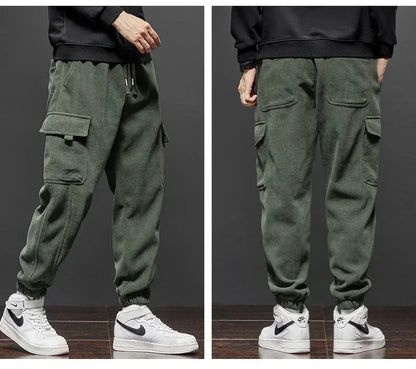 Spring Autumn New Style Elastic Waist Casual Pants for Men Stretch Straight Drawstring Harem Jogging Sports Long Pants Male.