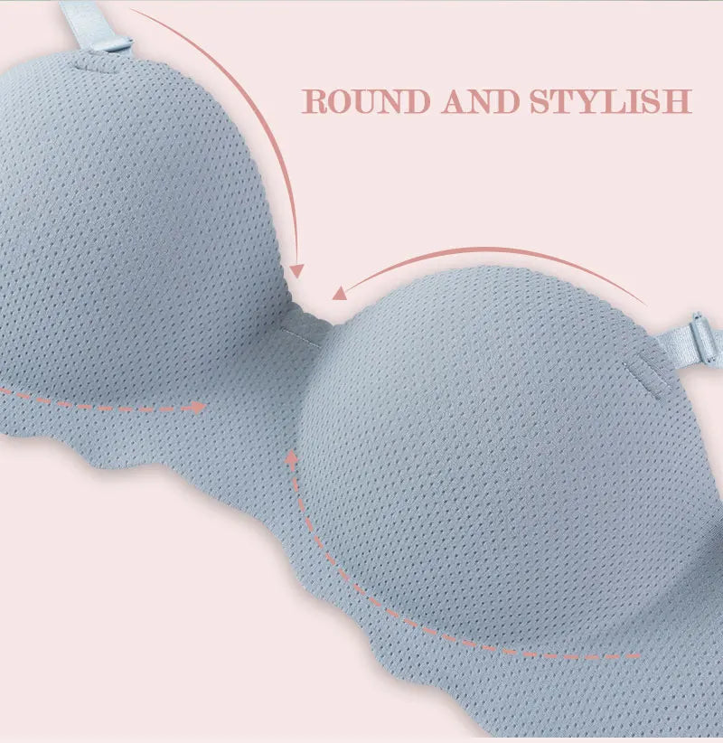 Sexy Push Up Bra for Women Sweet Wireless Brassiere Breathable Seamless Underwear 1/2 Cup Gather Female Lingerie Bralette.