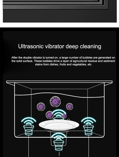 Kitchen Sink Stainless Steel Dishwashing Sink Ultrasonic Sink Dishwasher Multifunctional Intelligent Net Washer For Kitchen