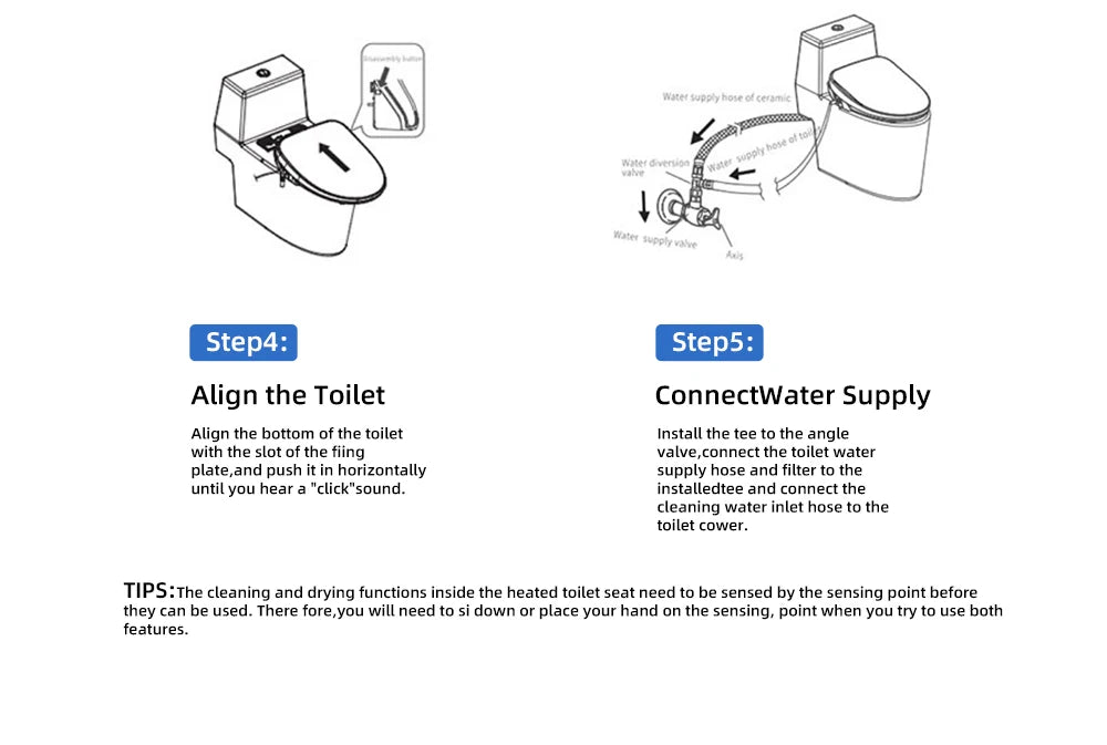 Intelligenter, länglicher Toilettensitzbezug – beheizt, wassersparend, automatische Reinigungsdüse, langsam schließend, trocken, LED-Licht für modernes Badezimmer