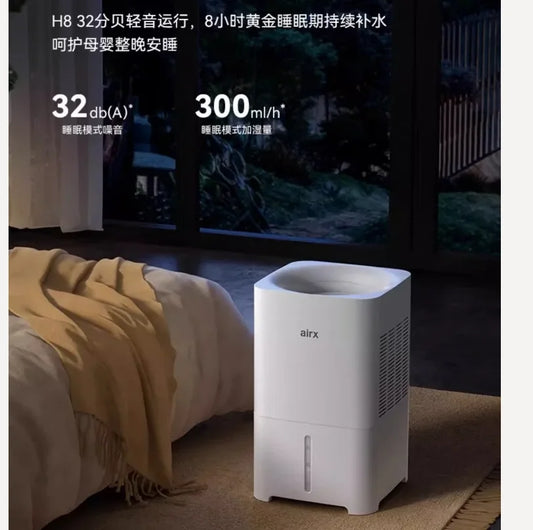 220V airx Humidifier No Mist Quiet Bedroom Cool Mist Evaporative for Baby Nursery Home Office Winter H8 BE.