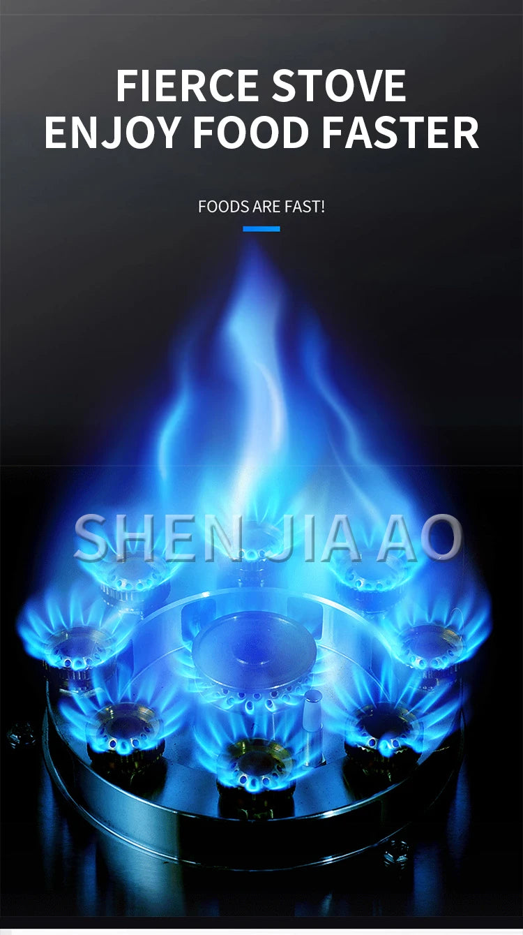 5KW Gas Stove Home Double Embedded Gas Stove Energy-saving Fierce Fire Stove Gas Cooktop Double hole gas stove.