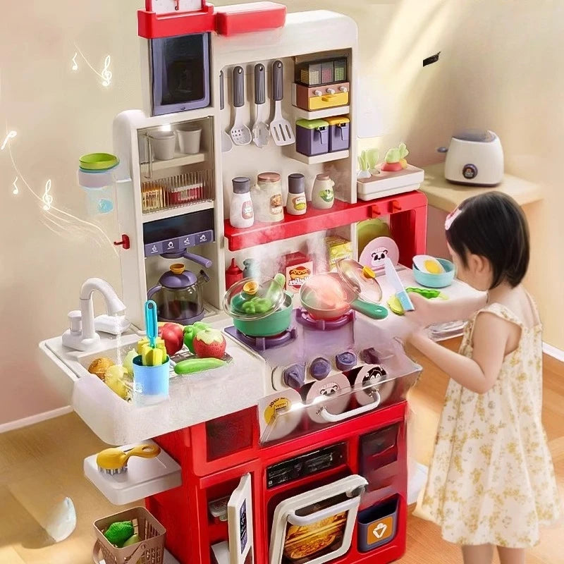 Children's kitchen toys play house cooking simulation kitchen set baby.
