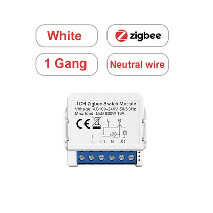 AVATTO Tuya WiFi Zigbee Smart Lichtschaltermodul, Neutralleiter/Keine Neutralleitersteuerung DIY Breaker Arbeit für Alexa, Google Home