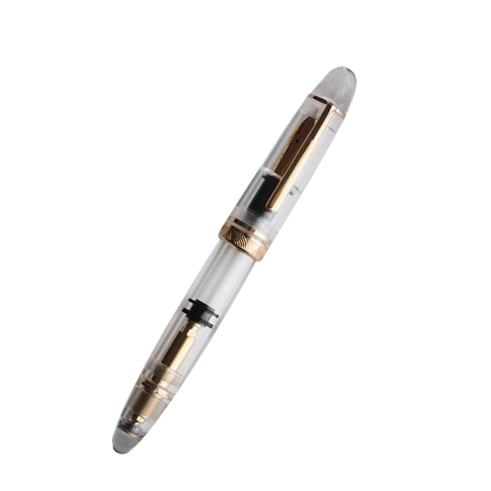 MAJOHN Nr. 8 40-Feder-Acryl-Füllfederhalter P140, groß, transparent, für Erwachsene, Studenten, Farbtinte, großes Fassungsvermögen, Stift zum Schreiben von Schreibwaren.