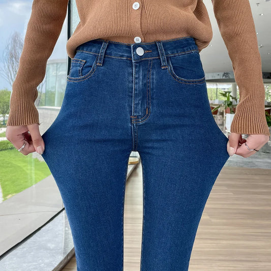 Y2k Women's Jeans Elastic Slim Fashion Pencil Pants Streetwear Jean Female Clothing Vintage Skinny Jeans Stretch Denim Trousers.