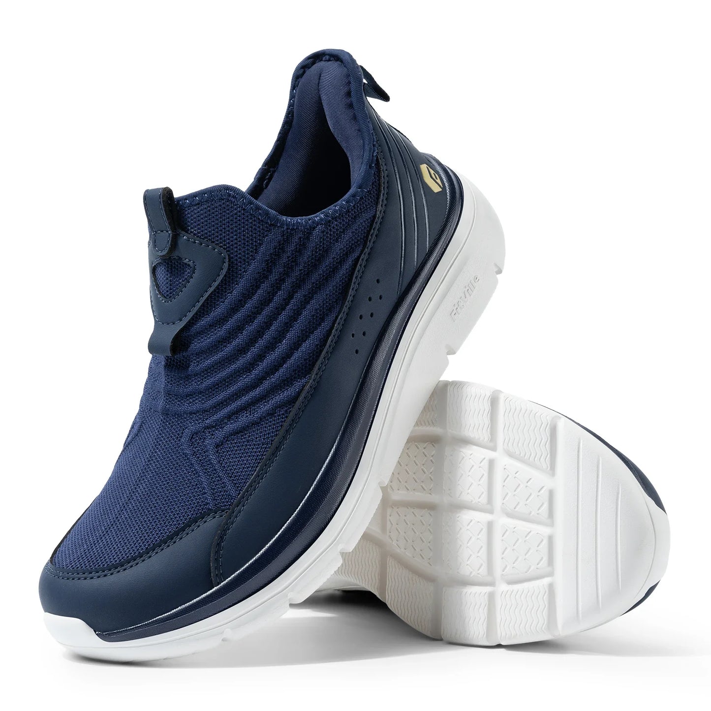 Fitville Wide Men'S Slip-On Running Shoes Lightweight Breathable Outdoor Casual Sports Walking Shoes Sneakers For Swollen Feet