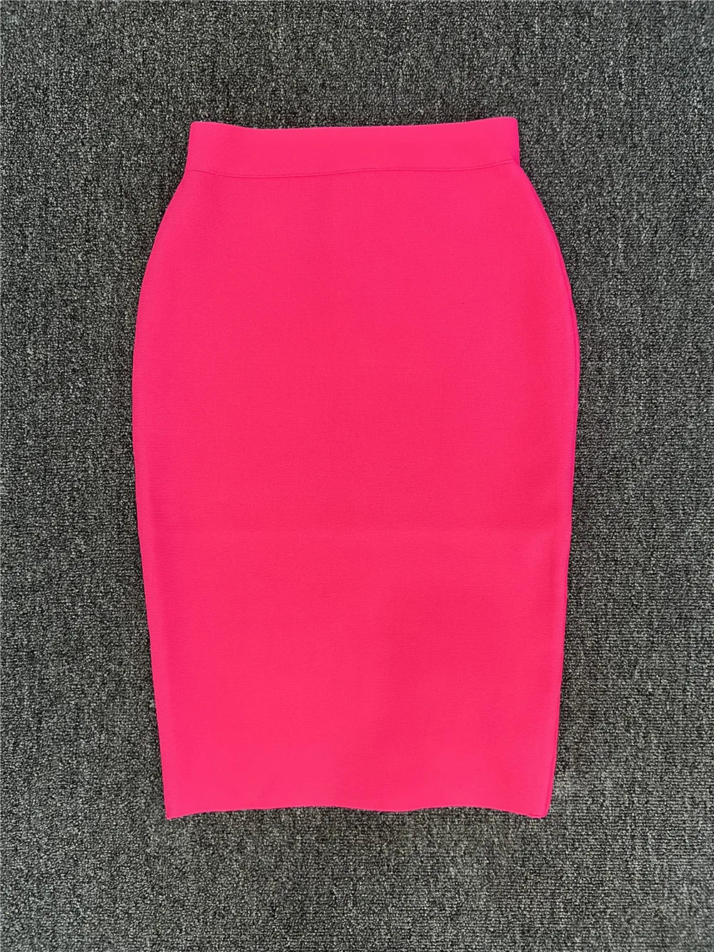 60CM Knee Length Summer Bandage Skirts For Women Candy Color Bodycon Pencil Skirt Ladies Elegant Office Business Formal XL XXL.