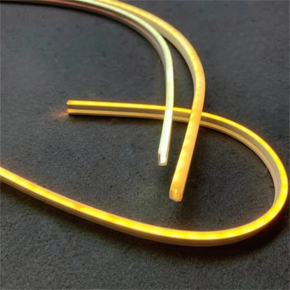 4/6/8/10mm Narrow LED Neon Silicone Tube Rope Lamp Recessed DC12V Flexible Waterproof Diffuser Cabinet Closet Ribbon Strip Light.