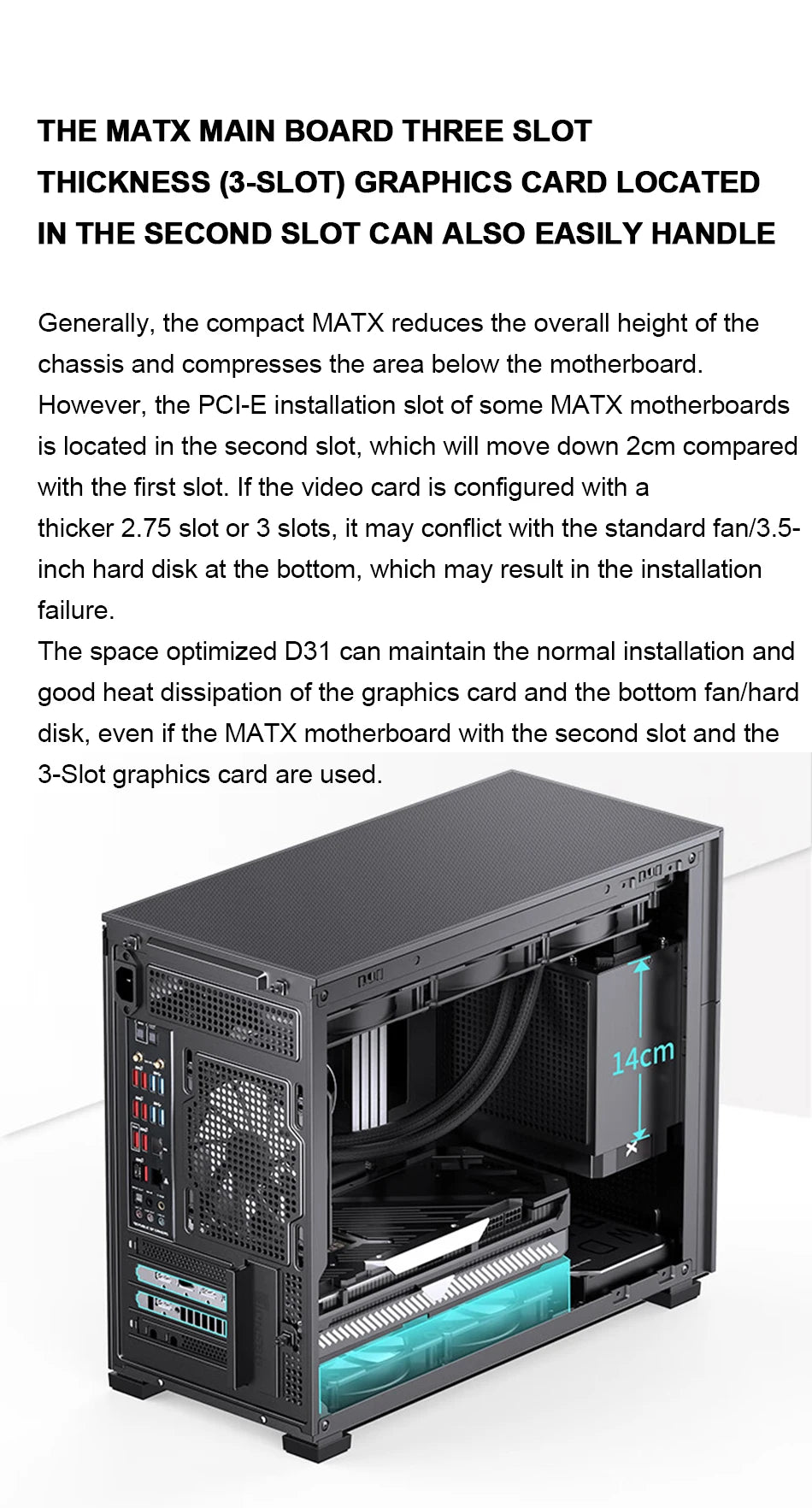 JONSBO Pinecone D31 M-ATX Computer Case Mesh Side Transparent ATX With Display Screen Games Chassis Support 360 Water Cooling