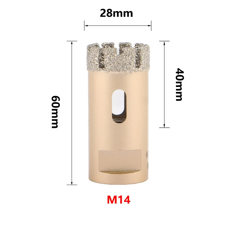6mm-120mm M14 Gewinde Gelötete Diamantkernbohrer Lochsäge Keramikfliesen Granit Marmor Lochöffner Werkzeuge Trockenbohrer