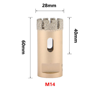 6mm-120mm M14 Gewinde Gelötete Diamantkernbohrer Lochsäge Keramikfliesen Granit Marmor Lochöffner Werkzeuge Trockenbohrer