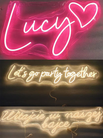 Custom Neon Sign Led Light Personalized Custom Logo Wall Decor Neon Sign For Store Wedding Happy Birthday Party Bar Neon Sign.