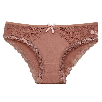 5 PCS/SET New Arrival Low Rise Ladies Sexy Lace Panty Underpants Panties For Women Lingerie Cotton Briefs.