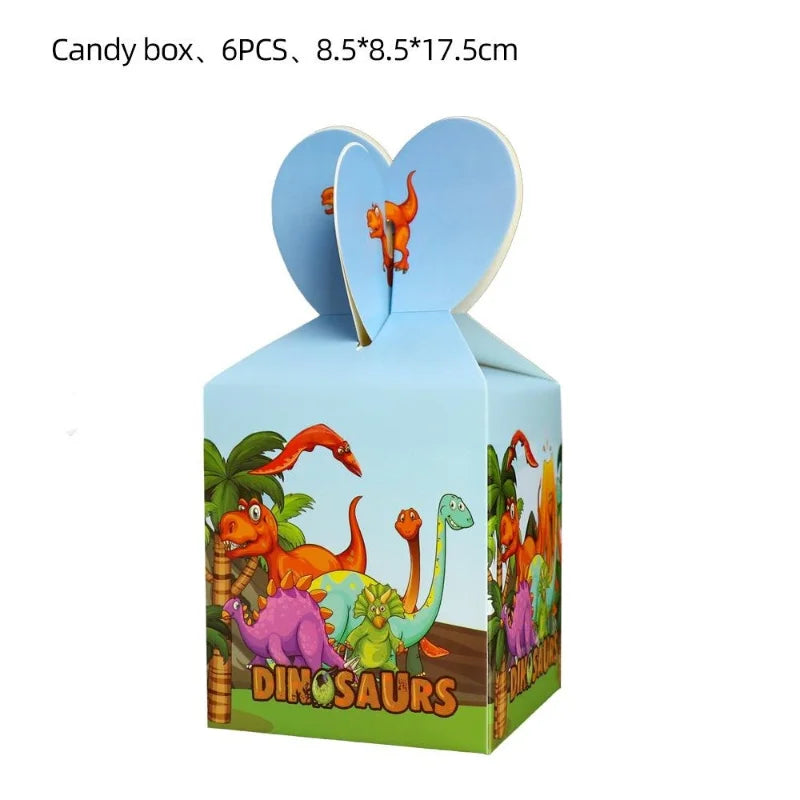 Dinosaurier Dekoration Party Supplies Glas Maske Kuchen Topper Banner PVC Stroh Papa Kreis Geschenktüten Dinosaurier Tier Gefälligkeiten Liefert.