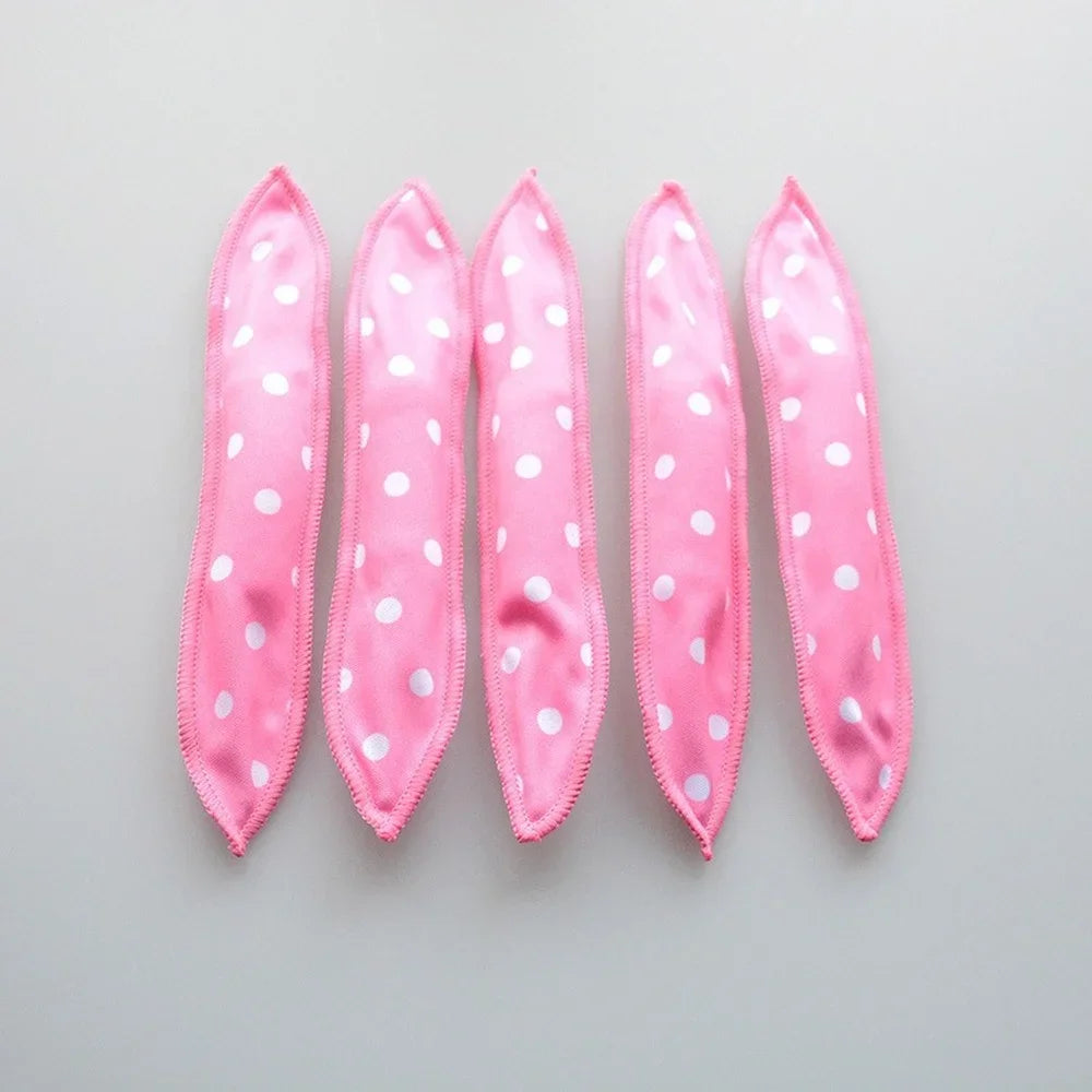 5pcs/set Heatless Hair Curlers No Heat Hair Rollers Soft Curls Women Sleeping Lazy Curling Rods Wave Formers Hair Styling Tools.