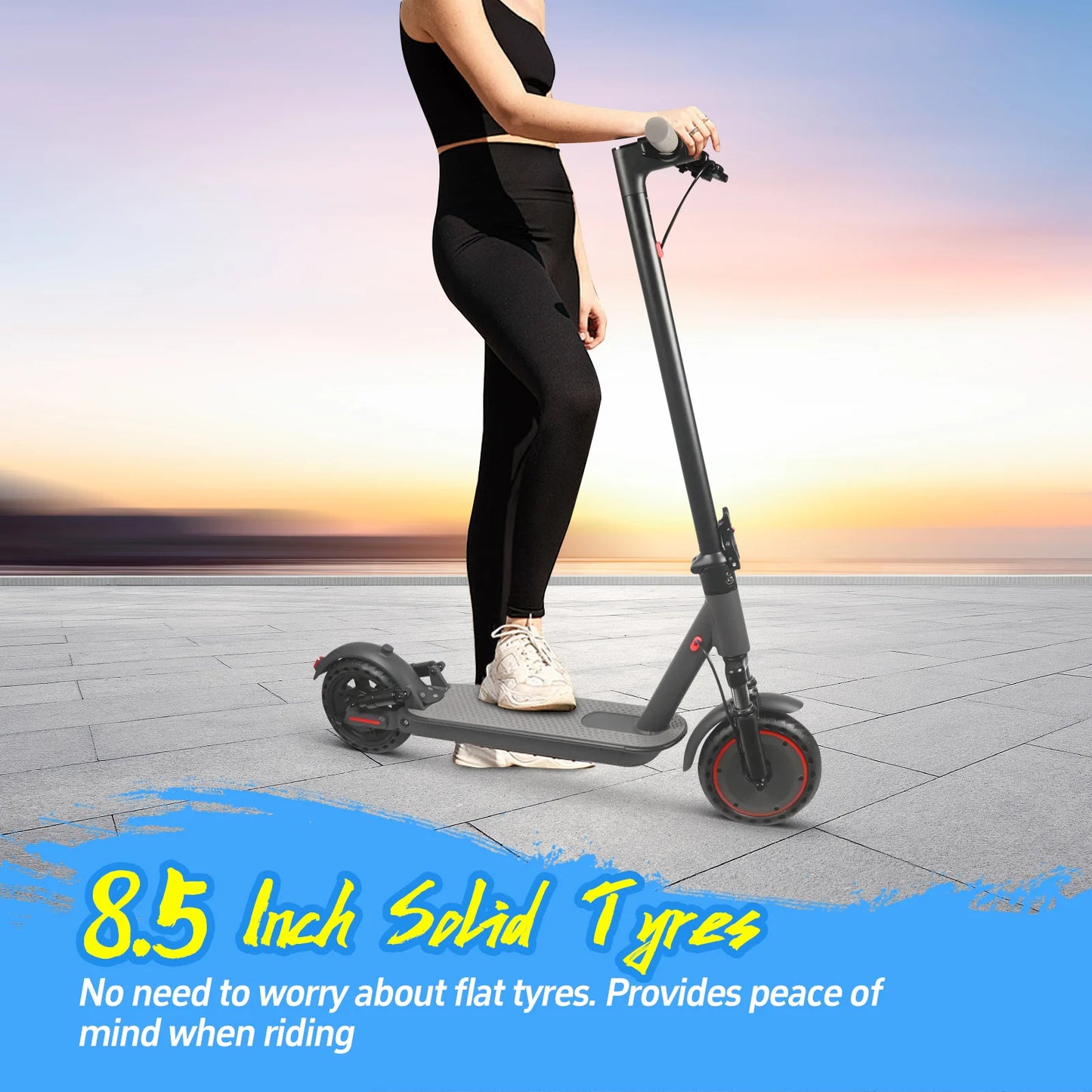 ATSANT TS07 Electric Scooter 600W 36V 10.5ah 31KM/H 35KM Long Range 8.5Inch Tyres with Shock Absorption Turn Signal Escooter.