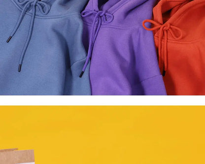 Einfarbiger Hoody für weibliche Herbst modische Kleidung lässige Fleece Tasche Hoodies mehrfarbige Unisex Frauen Streetwear