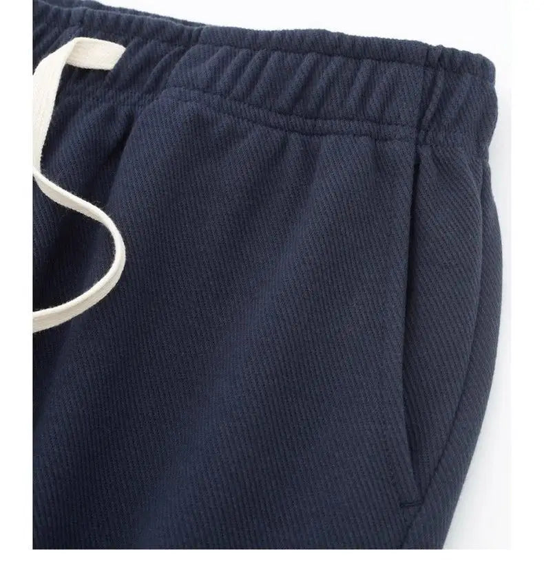 Männer Lose Gerade Hosen Diagonal Streifen Elastische Taille Alle-spiel Knöchel Länge Hosen Frühling Herbst Casual Outdoor Jogginghose