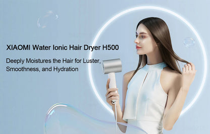 XIAOMI MIJIA H500 Water Ion Hair Dryer,Professional Negative Ionic Blow Hair Dryer,3 Temp & 2 Speed,220V CN Version With Adapter