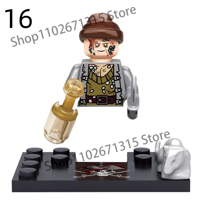 Movies Pirates Of The Caribbean Jack Sparrow Classic Movie Figures Head accessories Building Blocks Toys For Children