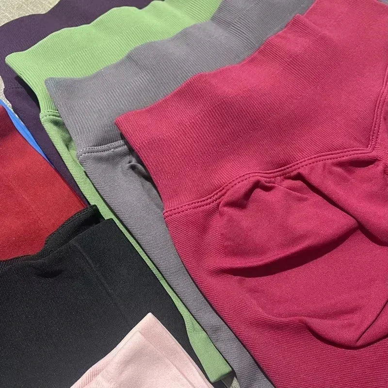 Women's New Yoga Shorts Three-quarter Pants Peach Hip Lift Belly Belly Outside To Wear Running High Waist Sports Fitness Shorts.