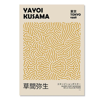 Abstract Yayoi Kusama Orange Wall Art Matisse Mark Rothko Posters and Prints Flower Market Canvas Painting Mural Decoration.