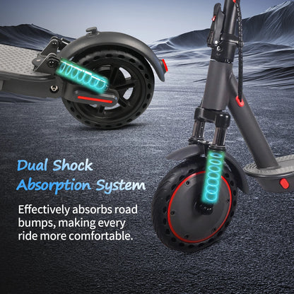 ATSANT TS07 Electric Scooter 600W 36V 10.5ah 31KM/H 35KM Long Range 8.5Inch Tyres with Shock Absorption Turn Signal Escooter.