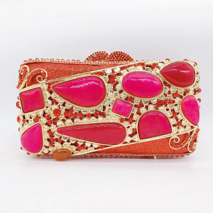 Diamond Dinner Hollow Rhinestone Banquet Clutch Bag Handtassen Dames Bolsos De Fiesta Para Mujer Boda Women's Rhinestone Handbag.