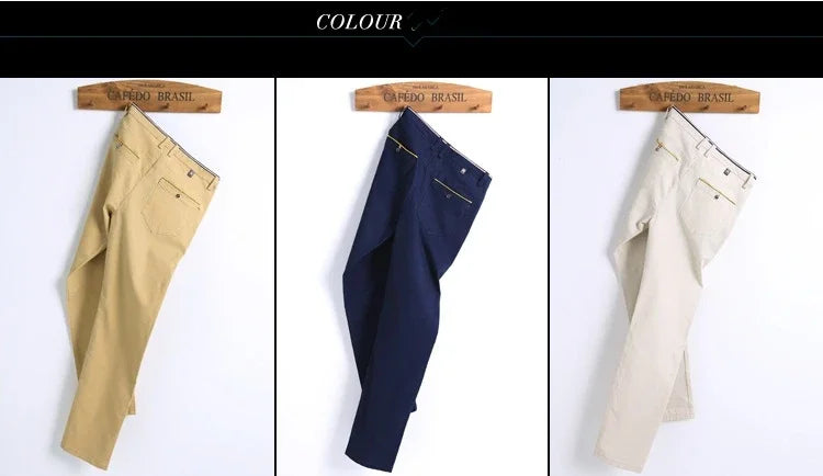 Classic Style Men Spring Summer Thin Casual Pants Fashion Business Cotton Solid Color Office Trousers High Quality Men Trousers.