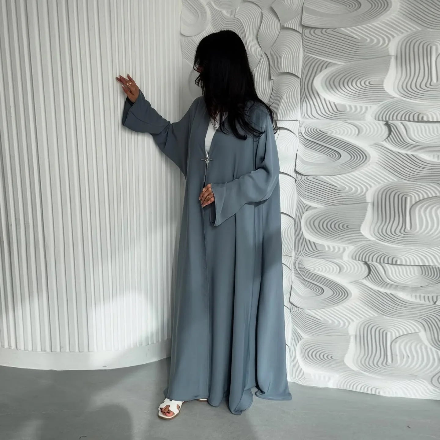 Muslim Dress Women Kimono Cardigan Dubai Open Abaya Turkey Kaftan Eid Djellaba Islam Clothing Robe Kebaya Caftan Marocain Femme.