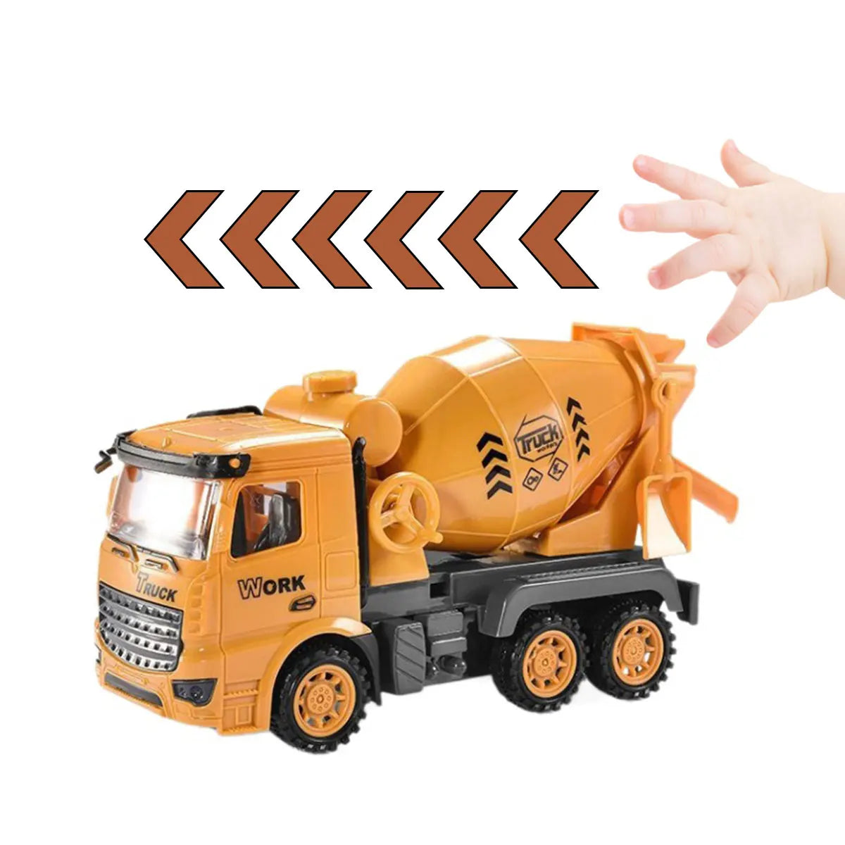 1 PCS Engineering Vehicle Toy for Children Inertial Model Play Plastic Car Kid Mixer Truck Crane Bulldozer Excavator Boy Gift.