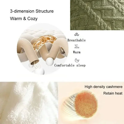 New Super Thick Winter Warm Blanket for Bed Artificial Lamb Cashmere Weighted Blankets Soft Comfortable Warmth Quilt Comforter.