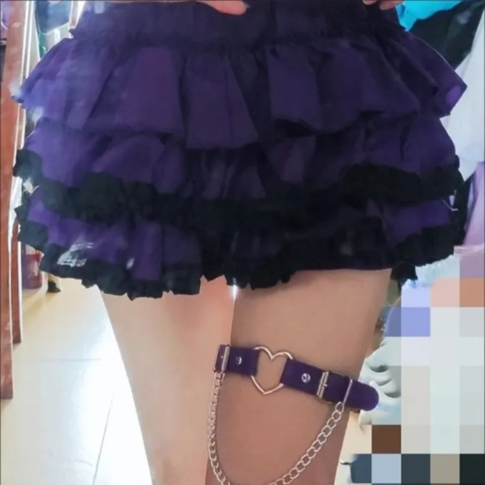 Y2K Spicy Girl Subculture Punk Girl Anti exposure Half length Skirt Harajuku Style Trend Pumpkin Short Skirt Cake Puff Skirt.