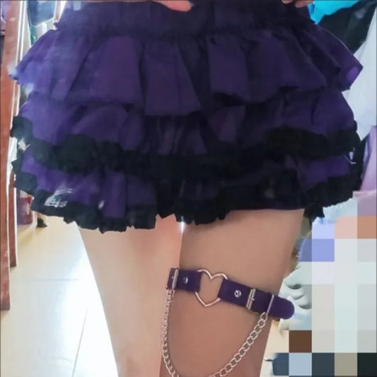 Y2K Spicy Girl Subculture Punk Girl Anti exposure Half length Skirt Harajuku Style Trend Pumpkin Short Skirt Cake Puff Skirt.