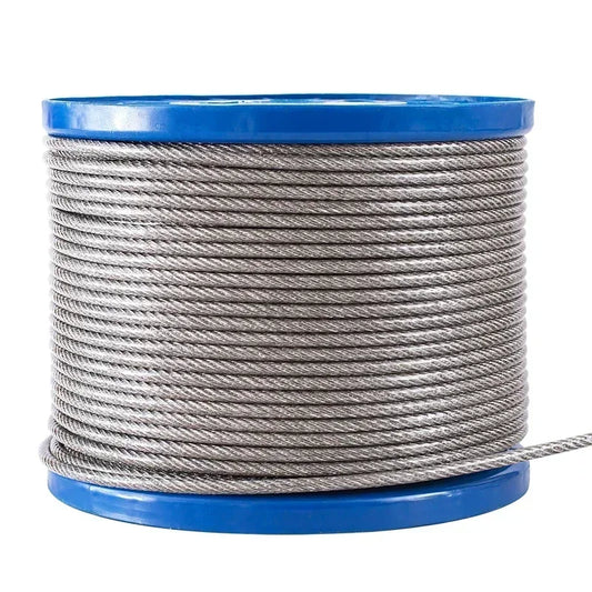 Diameter 0.8mm-8mm Length 2-100m Clothesline,PVC Transparent Plastic Coated No Burr 304 Stainless Steel Wire Rope Cable.