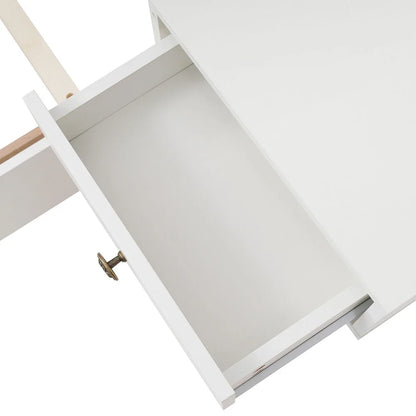 KOMHTOM Doppelbett-Bettkasten mit 2 LED-Nachtkommoden & USB-C-Steckdose, 180 x 200 cm Holzbett inkl (ohne Matratze)