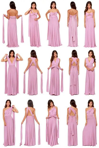 Sexy Frauen Multi way Wrap Cabrio Boho Maxi Club rotes Kleid Verband langes Kleid Party Brautjungfern Unendlichkeit Robe Longue Femme