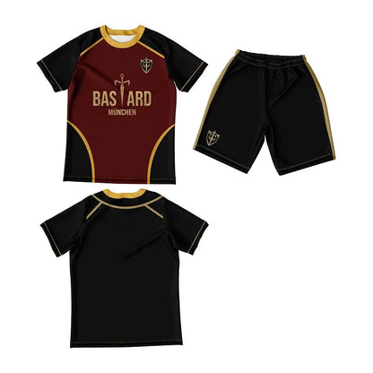 Men Jersey Set Futsal Football Pattern Blue Lock Anime Bastard Munchen 3d Print T-shirt Short 2pcs Sets Suit Sports Tops Tee Boy.