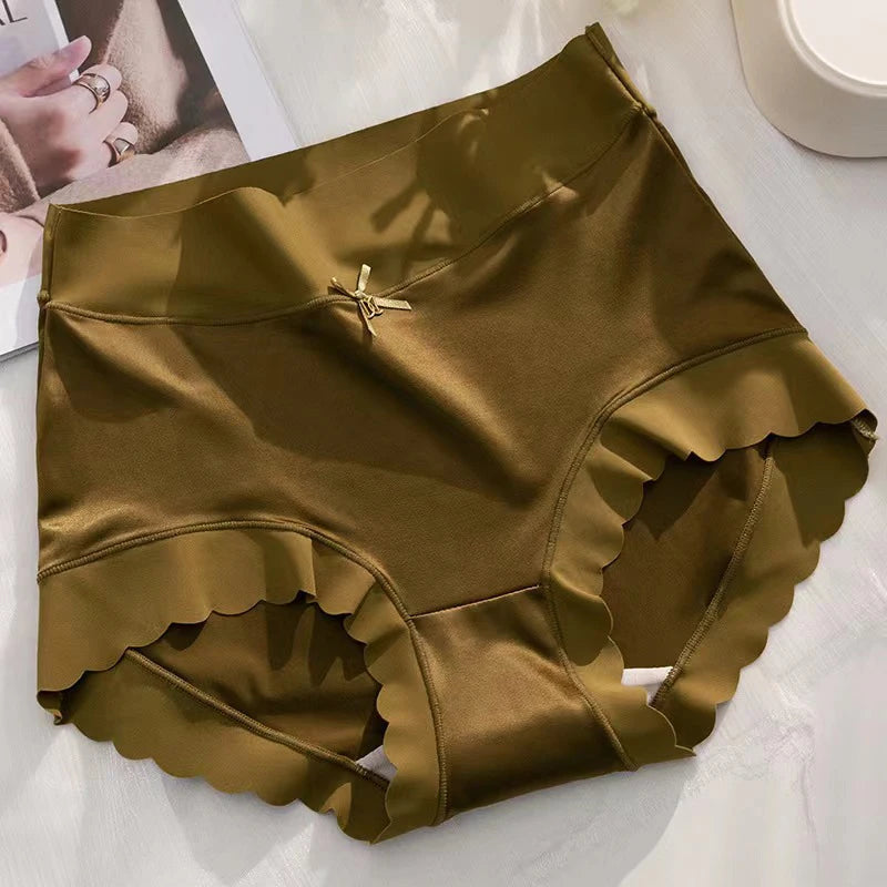 Silk Panties Nice Briefs Soft Underwear Women's Mid rise Elegance Girls Sexy Lingerie