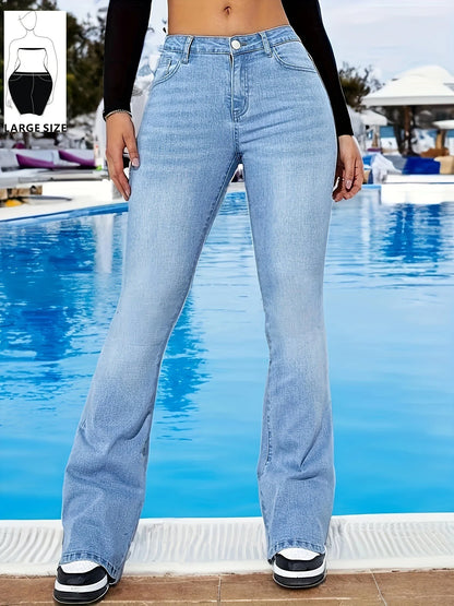 Women's high waist hip lifting slimming FLARE PANTS Jeans.
