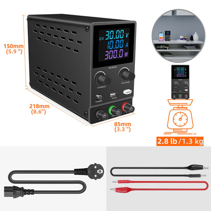 DC Lab Power Supply 30V 10A Adjustable Power Source For Phone Repair 24V 48V 72V Switching Power Supply Battery Fast Charging.