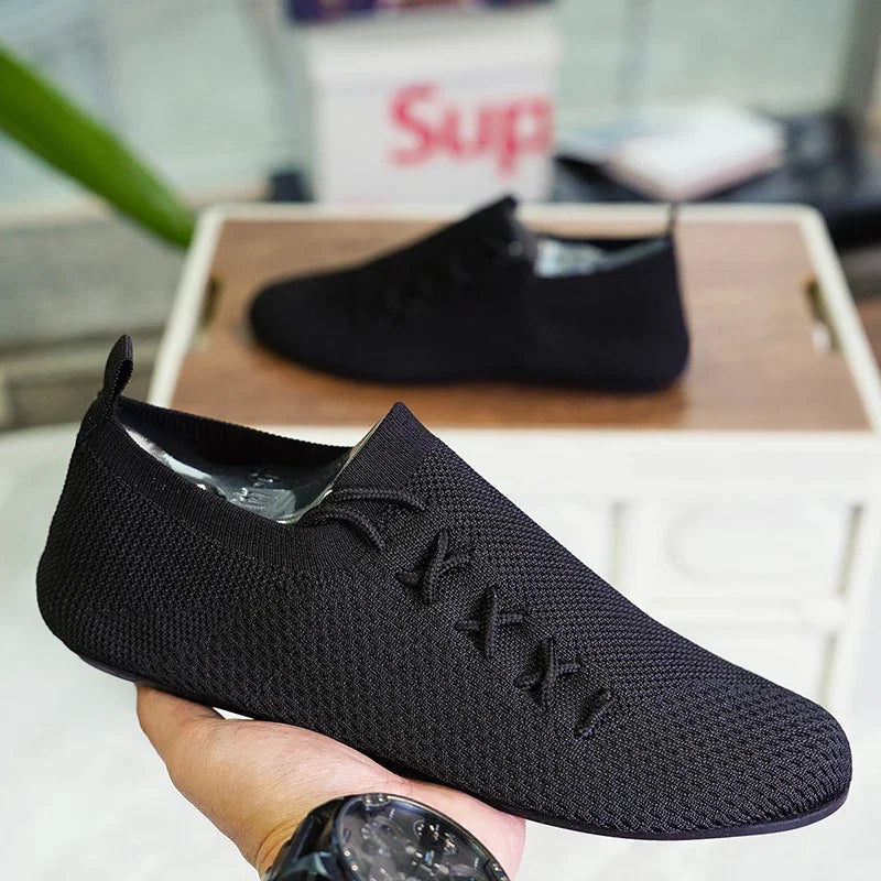 YRZL Men's Comfortable Shoes Breathable Walking Shoes Summer Mesh Loafers Anti Slip Casual Sneakers Lightweight Shoes for Men