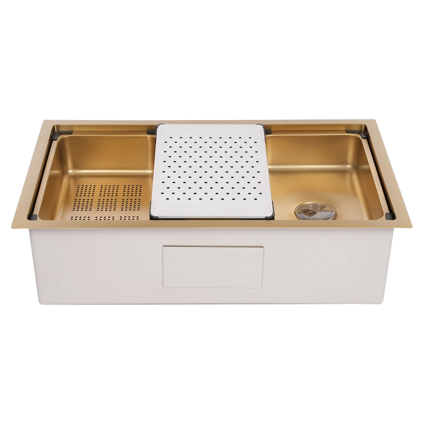 Gold 30 × 18 × 9 Inch 304 Stainless Steel Sink Undercarriage Kitchen Sink Stainless Steel Sink For Restaurants Dessert Shops Etc