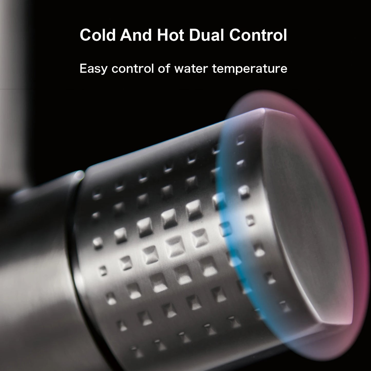 AITANA Luxury Brass Gun Grey Pull out 2-Function Kitchen Faucet Single Handle Cold and Hot Water Pure Water Design Sink Tap