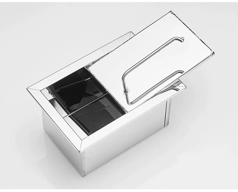 Einbau-Toilettenpapierrollenhalter in Mattschwarz, Aufbewahrungsbox für Seidenpapier aus Edelstahl für Badezimmer, Küche